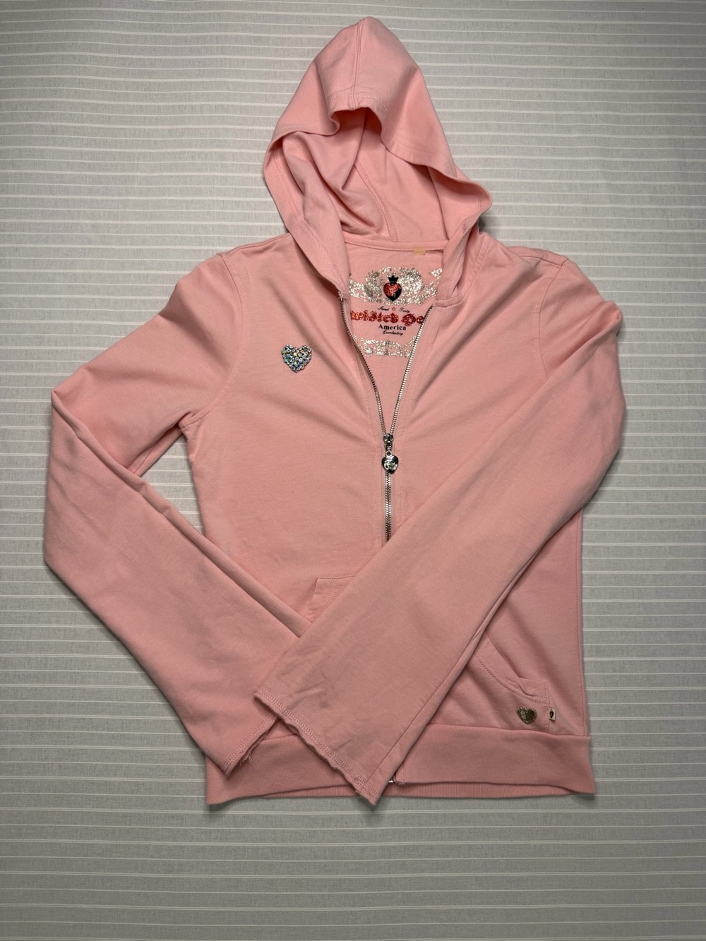 💕 Twisted Heart Pink Rhinestone Tracksuit Set – Size Small - Picture 8 of 14